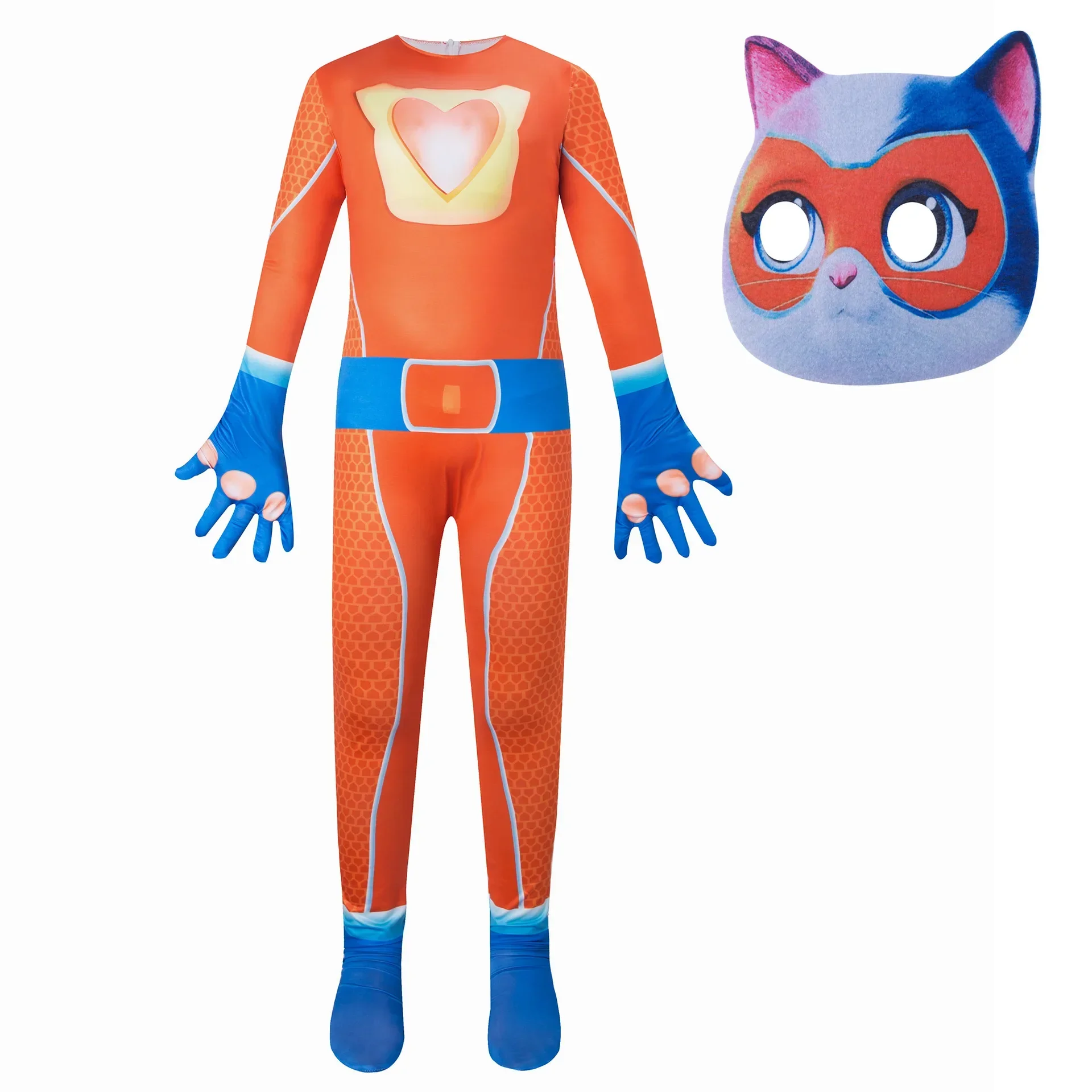 ⭐ SuperKitties Hero Jumpsuit – Tight‑Fit Cat Cosplay Stage Performance Costume - Image 9