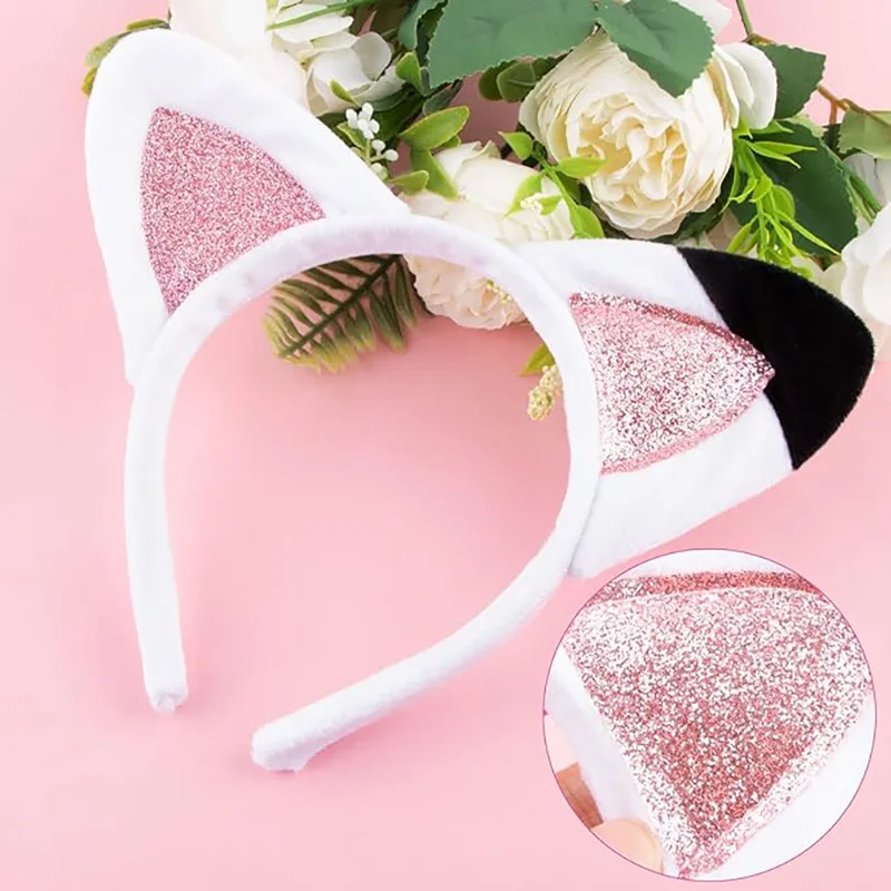 ⭐ Cute Baby Girls Cat Ears Glitter Headband – Kawaii Toddler Party Accessory - Image 8