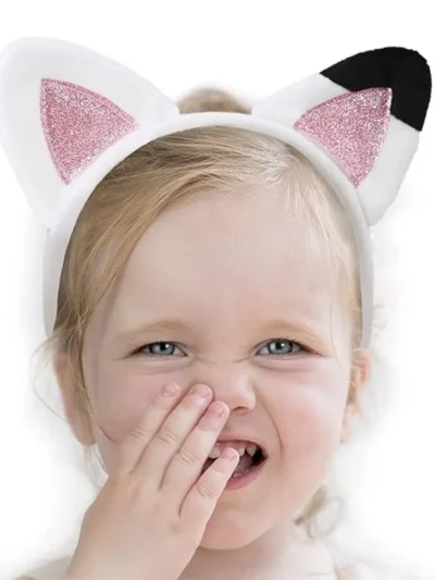 ⭐ Cute Baby Girls Cat Ears Glitter Headband – Kawaii Toddler Party Accessory