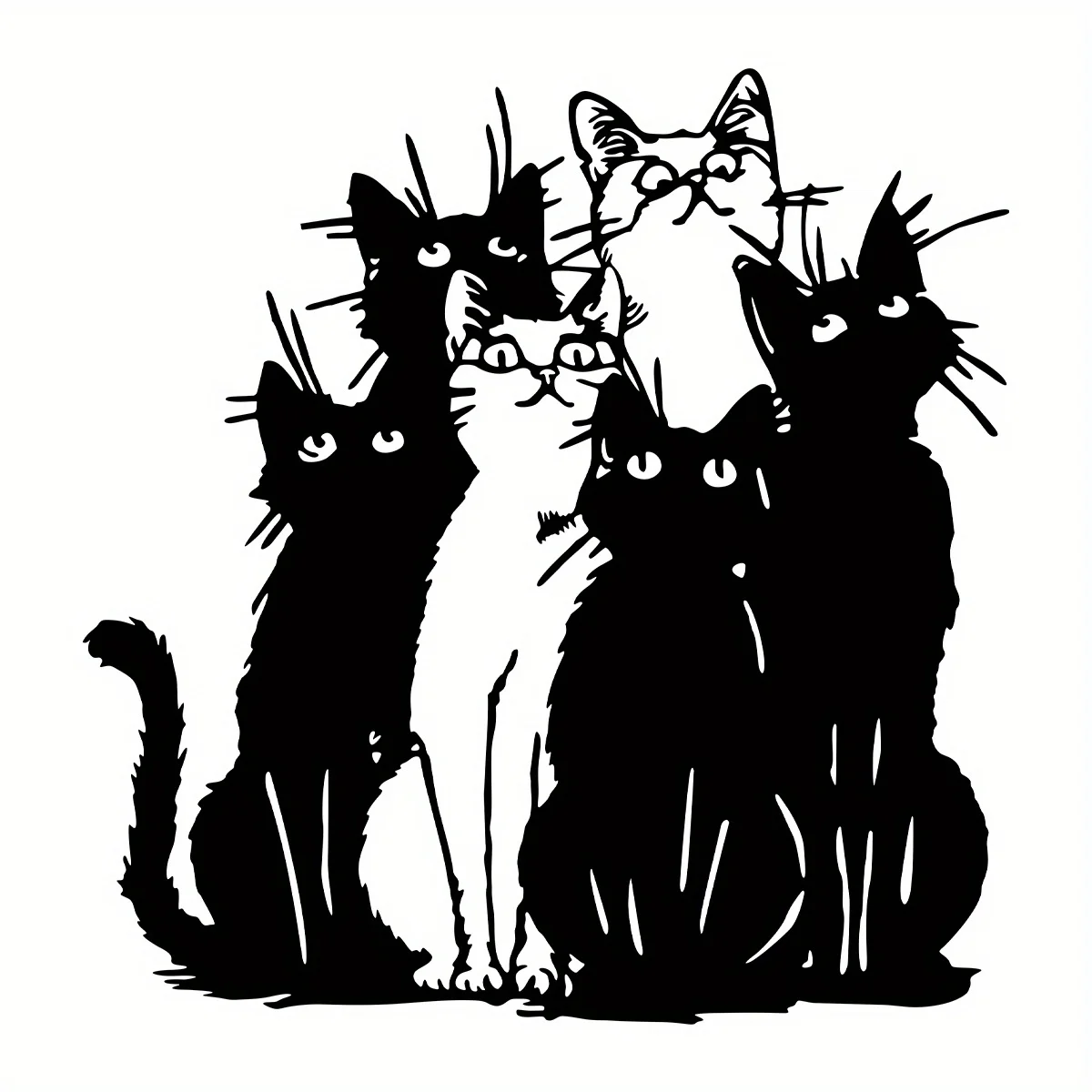⭐ Playful Black Cat Silhouette Metal Wall Piece – Holiday & Everyday Cat Lover Décor - Image 6
