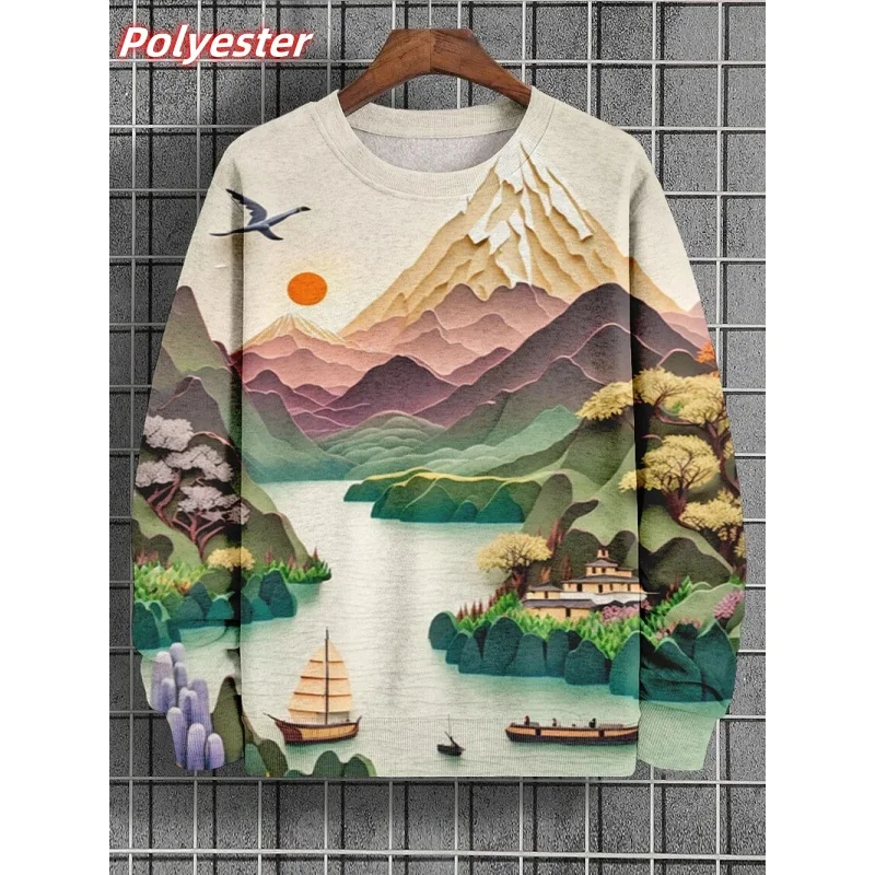 ⭐ Pumpkin Cat Pattern Hoodie for Men – 3D Printed Autumn Pullover - Image 3
