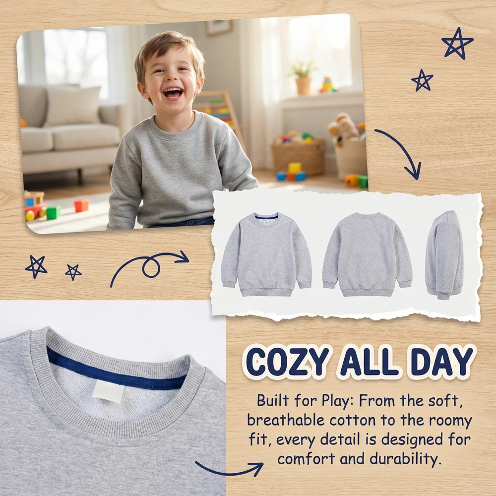 ⭐ Children’s Cat Pumpkin Pullover – Cotton Halloween Hoodie for Boys & Girls - Image 14