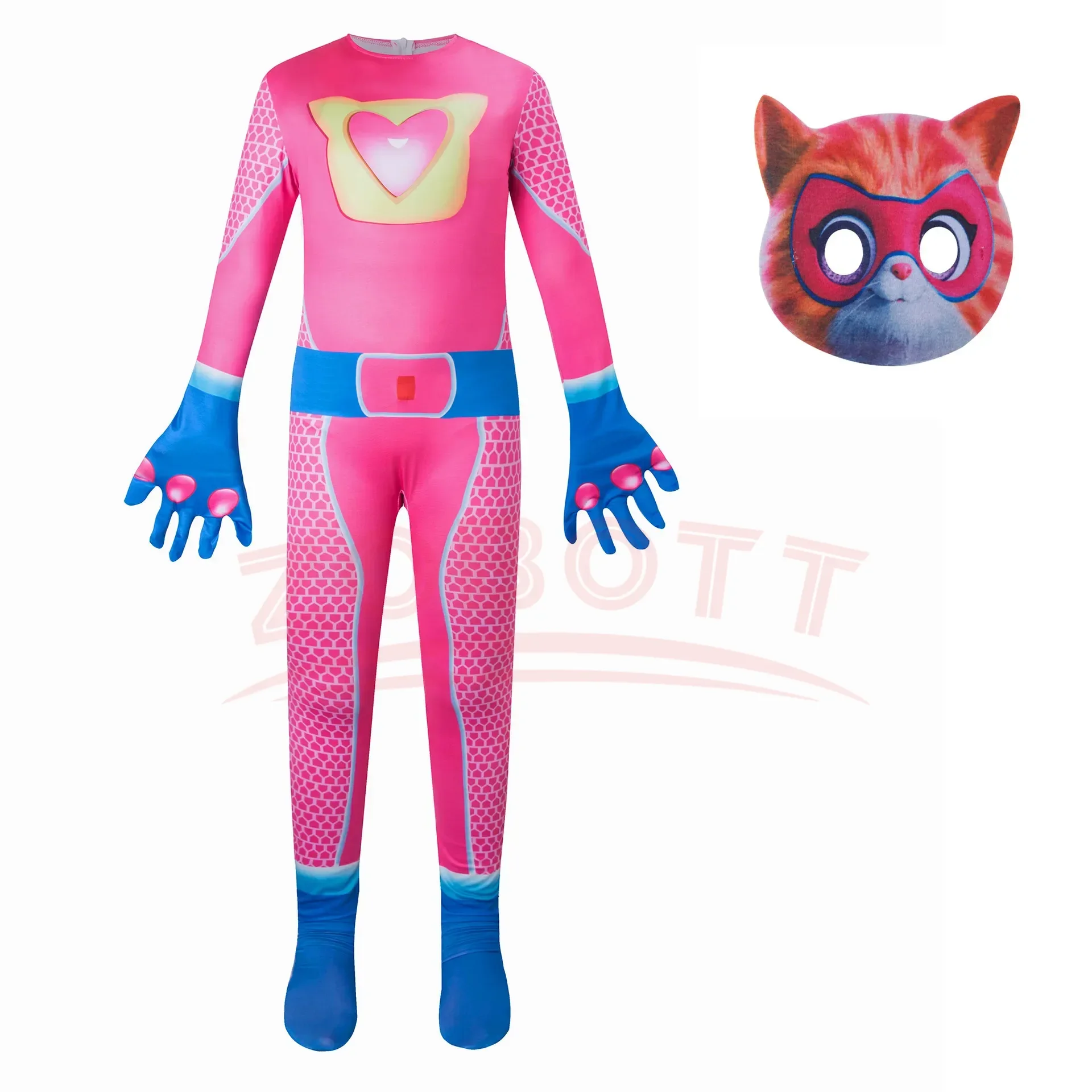 ⭐ SuperKitties Hero Jumpsuit – Tight‑Fit Cat Cosplay Stage Performance Costume - Image 6