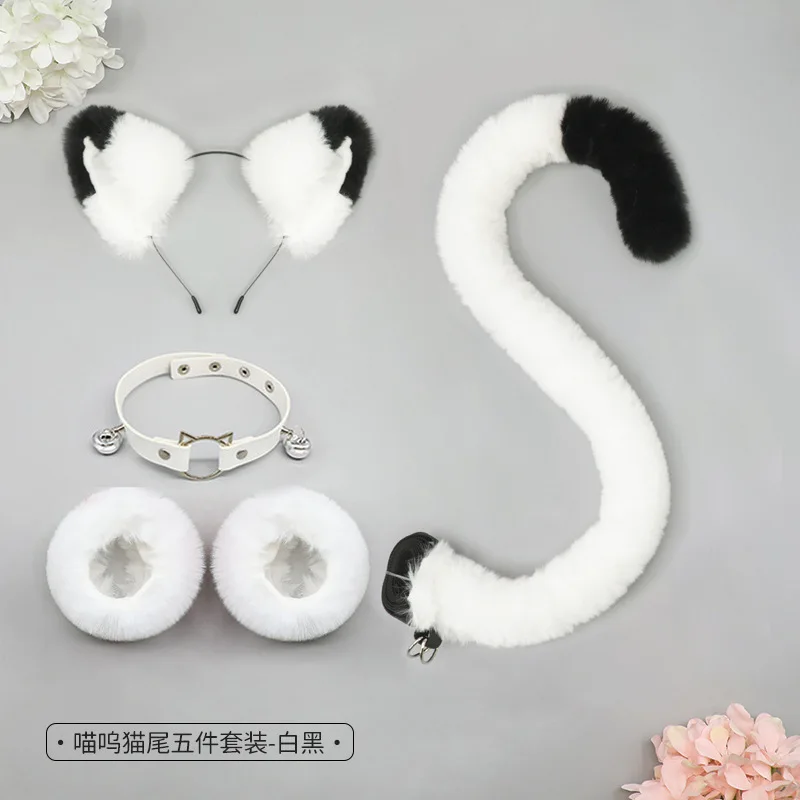 ⭐Cat Ear & Tail Cosplay Set with Plush Wristband and Bell Choker – Cute Lolita Dress‑Up Accessories - Image 10