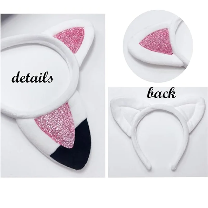 ⭐ Cute Baby Girls Cat Ears Glitter Headband – Kawaii Toddler Party Accessory - Image 9