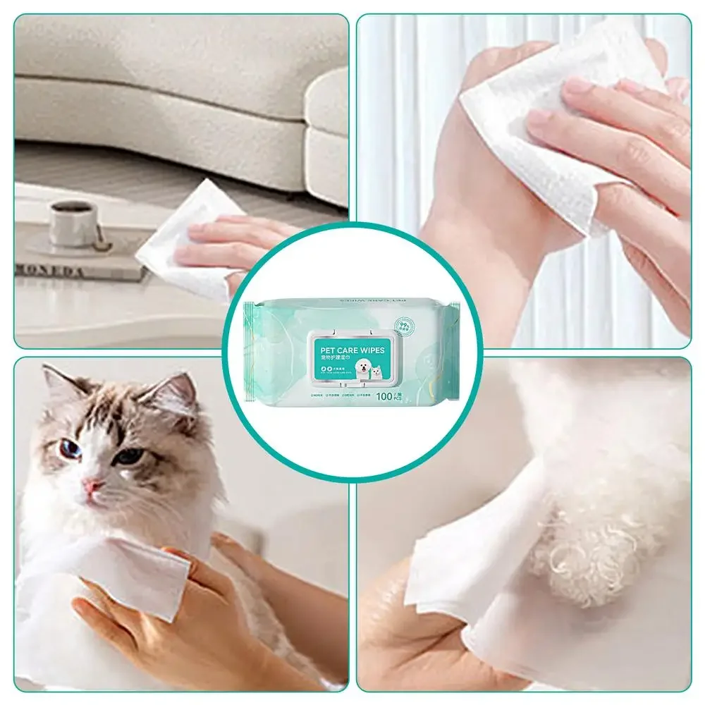 ⭐ 100‑Sheet Pure Water Pet Wipes – Deodorizing, Tear‑Stain & Moisturizing Care - Image 13