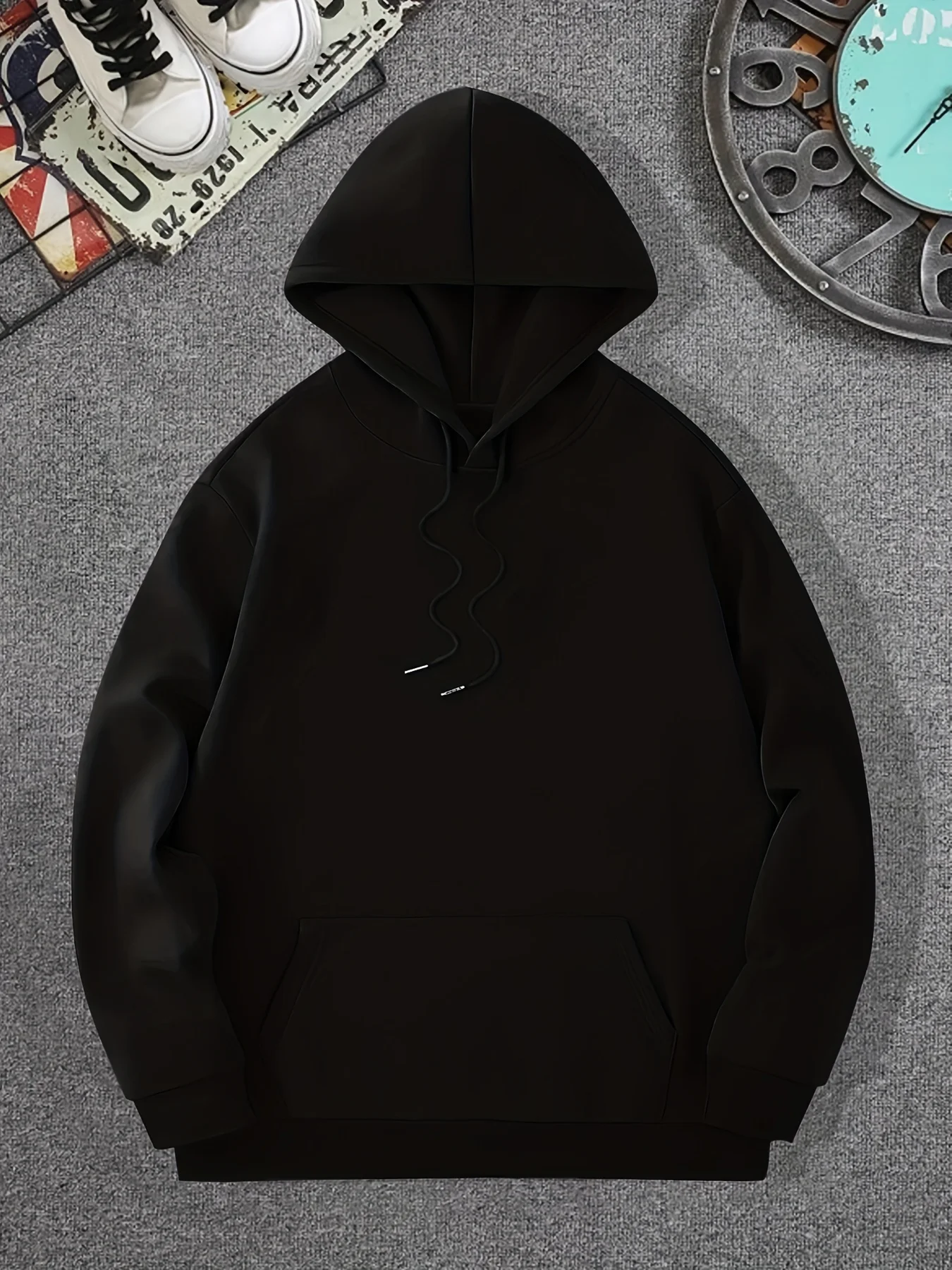 ⭐ Halloween Black Cat & Pumpkin Hoodie – Loose Fit Cartoon Graphic Streetwear - Image 3