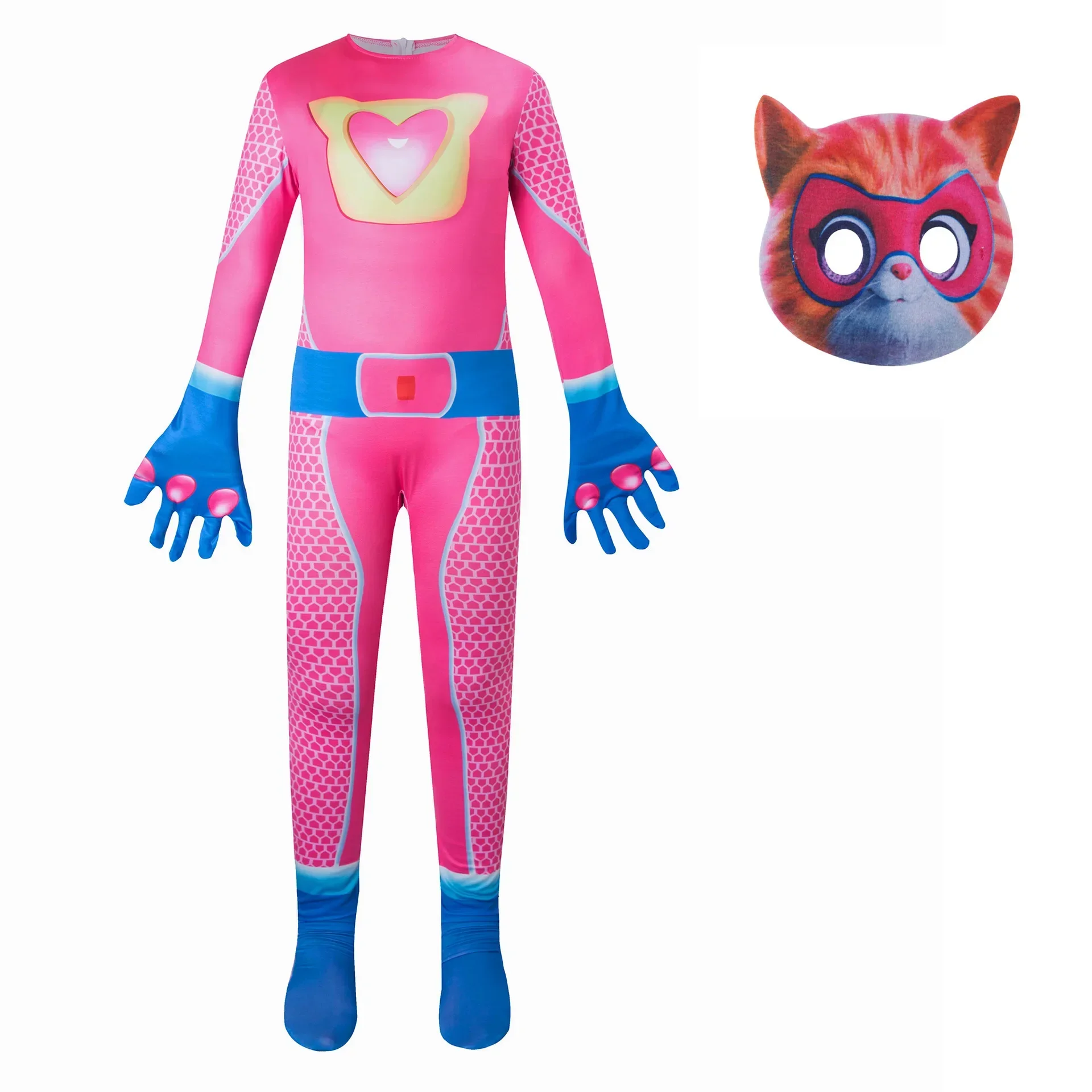 ⭐ SuperKitties Hero Jumpsuit – Tight‑Fit Cat Cosplay Stage Performance Costume - Image 7