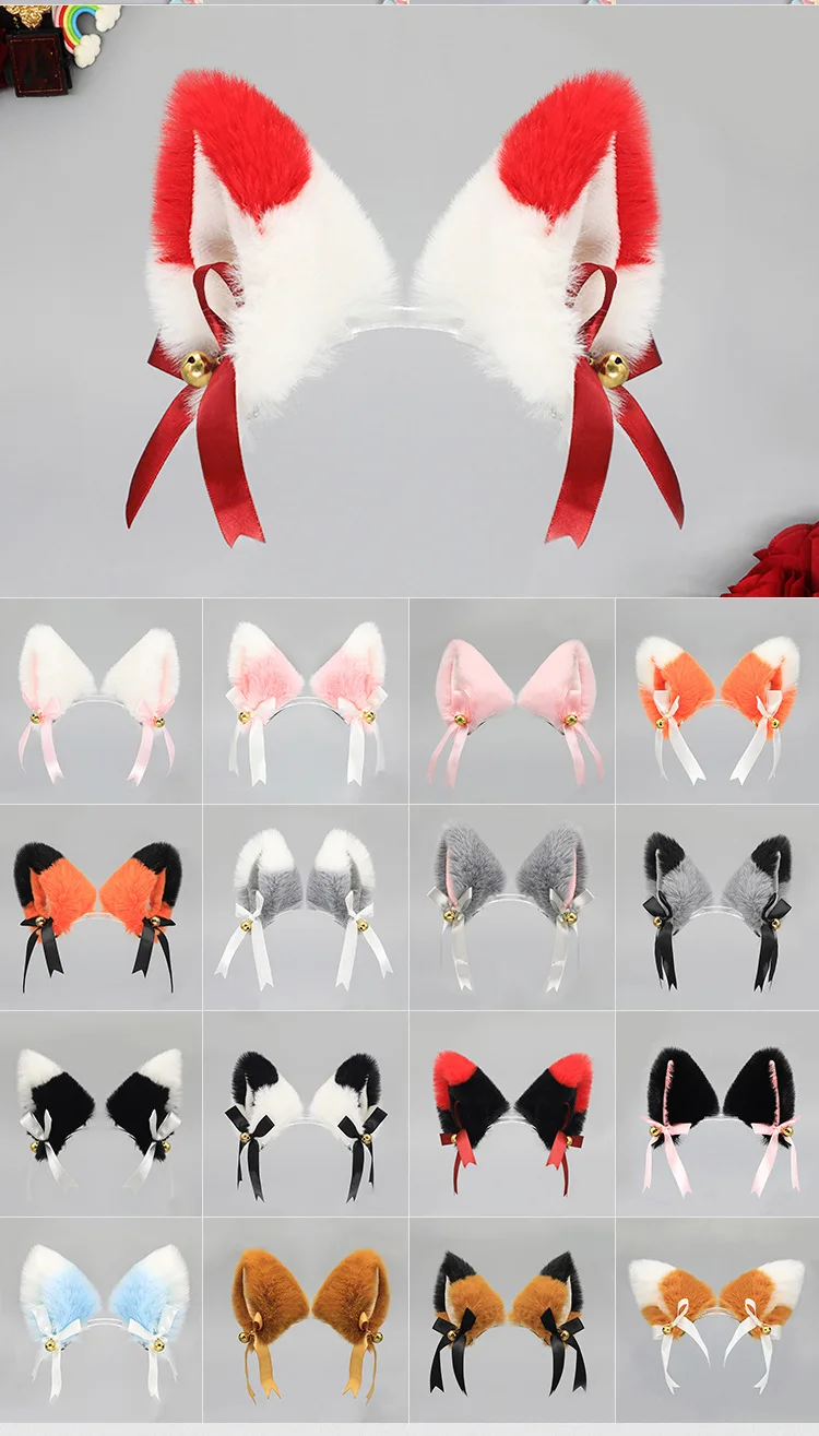 ⭐Cat Ear & Tail Cosplay Set with Plush Wristband and Bell Choker – Cute Lolita Dress‑Up Accessories - Image 21