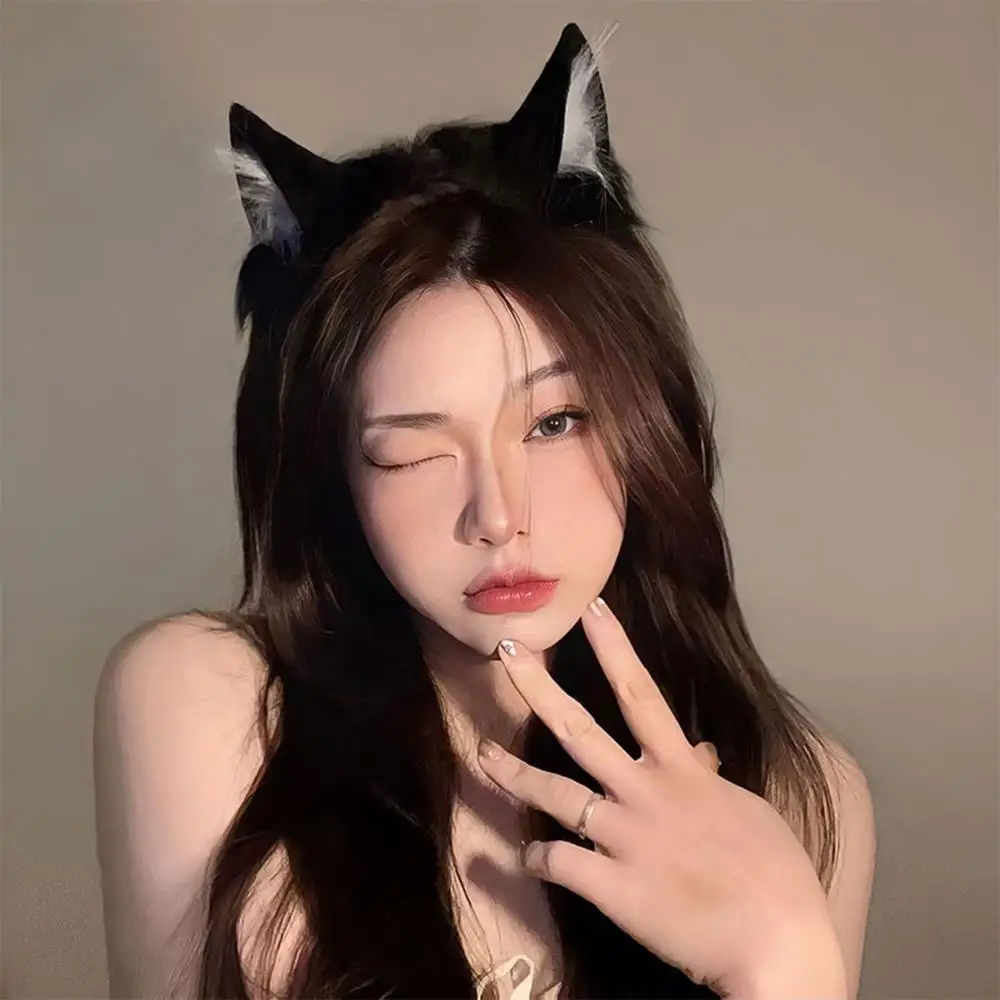 ⭐Christmas Cat Ears Faux Fur Headband – Festive Cosplay Accessory for Men & Women - Image 12