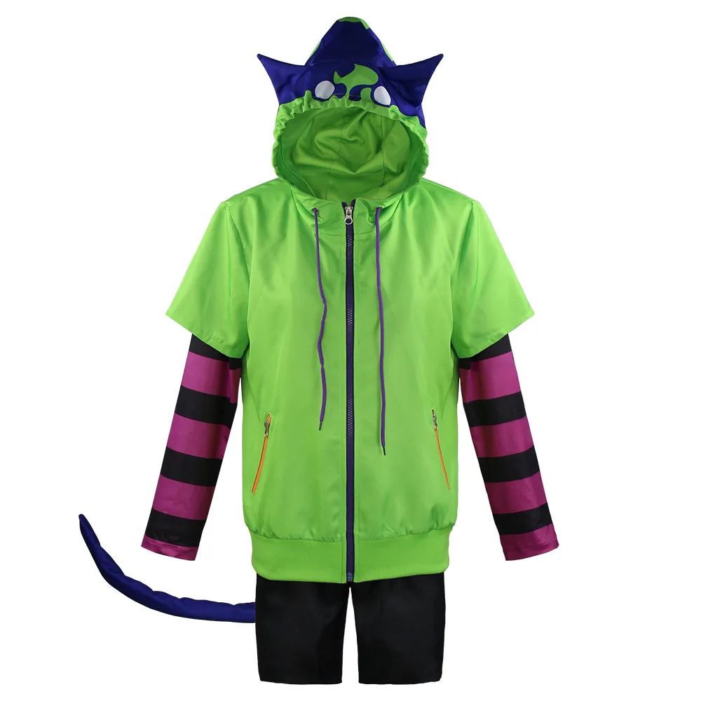 ⭐ SK8‑Inspired Miya Cat Cosplay Set – Unisex Hoodie, Tail & Arm Sleeves - Image 6