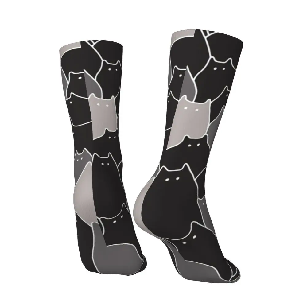 ⭐ Fun Black Cat Stockings — Lots of Cats Gothic Socks - Image 11