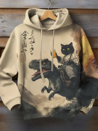 ⭐ Samurai Whiskers & Ocean Waves Hoodie