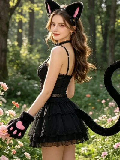 ⭐ Black Cat After Dark Costume Set