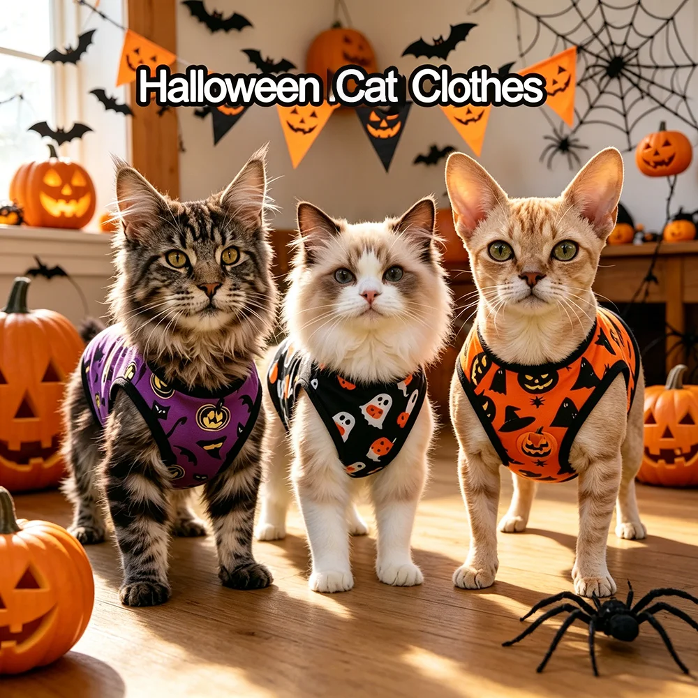 ⭐ Little Pumpkin Purr Halloween Pet Vest