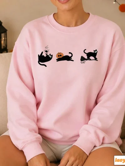 ⭐ Witch Hat Whiskers Halloween Sweatshirt