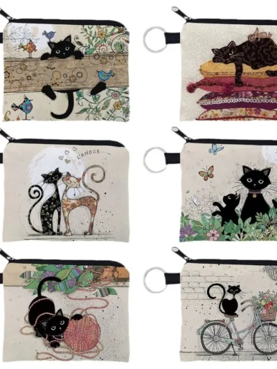 ⭐ Pocket-Sized Purrfection Cat Coin Pouch