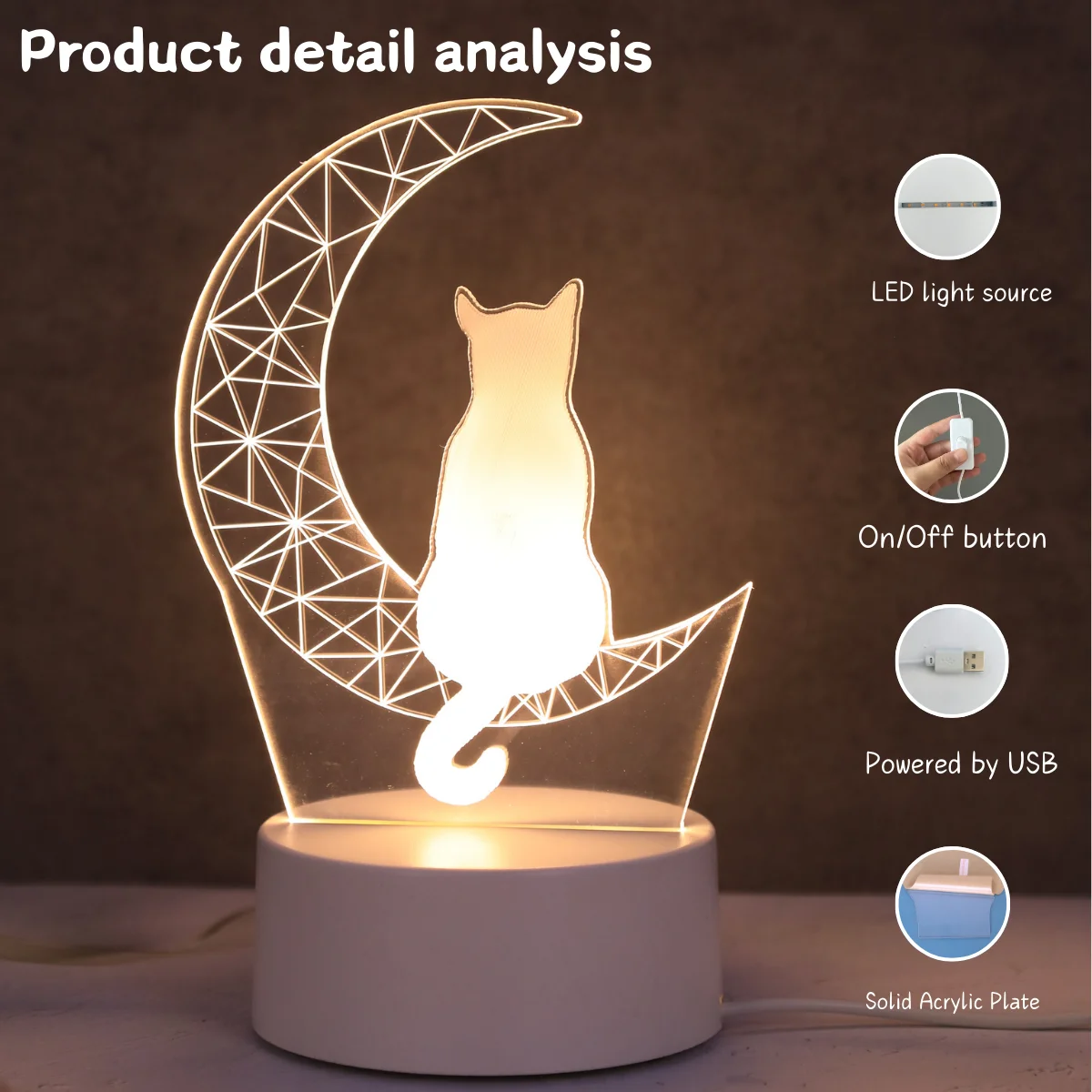 ⭐ Moonlit Cat Dream LED Night Light - Image 7