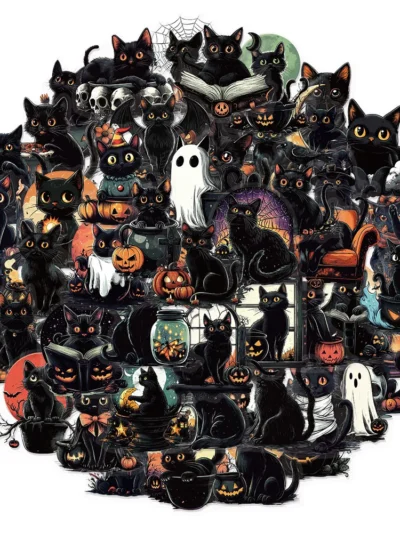 ⭐ Black Cat Mischief Sticker Pack